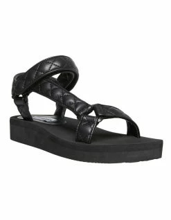 Steve Madden Henley Black T-Strapped Sandal -Deals Shoes Store 814063240 3 720x928