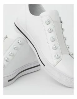 Zazou Kiss White Leather Slip-on Sneaker -Deals Shoes Store 816237280 5 720x928