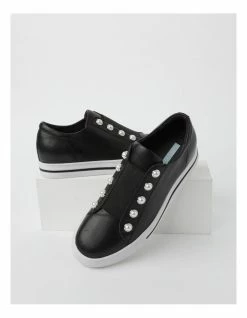 Zazou Kiss Black Leather Slip-on Sneaker -Deals Shoes Store 816237370 6 720x928