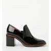 Zazou Soho Black Block Heel Loafer