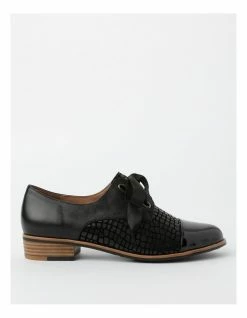 Deals Shoes Store 19 Zazou Avril Black Lace-Up Brogues
