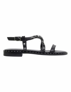 Pink Inc Berry Black Calf Sandals