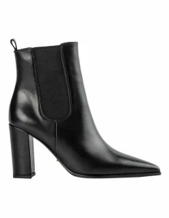 Tony Bianco Easton Black Como Ankle Boots