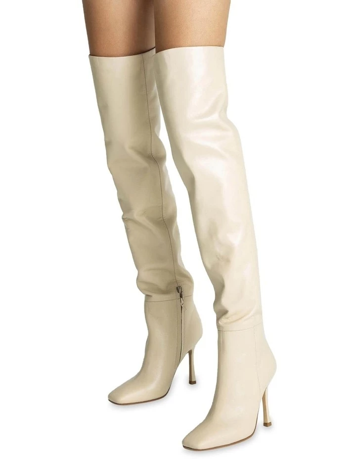 Tony Bianco Halo Vanilla Capretto Long Boots 4 Tony Bianco Halo Vanilla Capretto Long Boots - Image 4