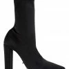 Tony Bianco Lila Black Lycra Ankle Boots