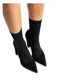 Tony Bianco Lila Black Lycra Ankle Boots 6 Tony Bianco Lila Black Lycra Ankle Boots -Deals Shoes Store 822074140 3 720x928