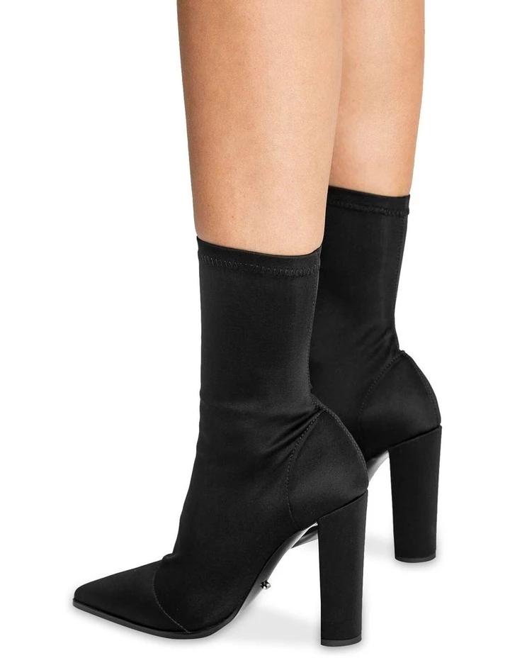 Tony Bianco Lila Black Lycra Ankle Boots 4 Tony Bianco Lila Black Lycra Ankle Boots - Image 4