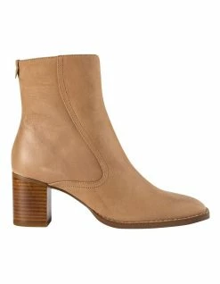 Tony Bianco Westley Caramel Diesel/Choc Wax Ankle Boots