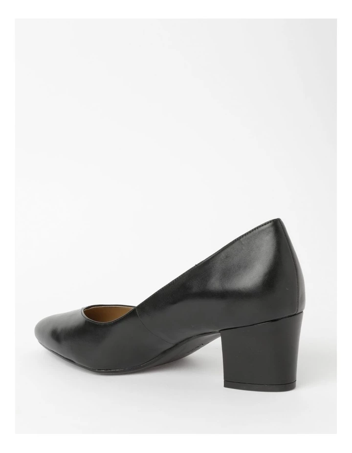 Naturalizer Mali Black Leather Block Heel Shoes 3 Naturalizer Mali Black Leather Block Heel Shoes - Image 3