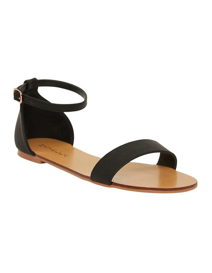 Ravella Babco Black Smooth Sandal 2 Ravella Babco Black Smooth Sandal - Image 2