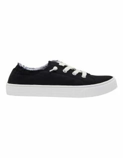 Ravella Mara Black Canvas Sneakers