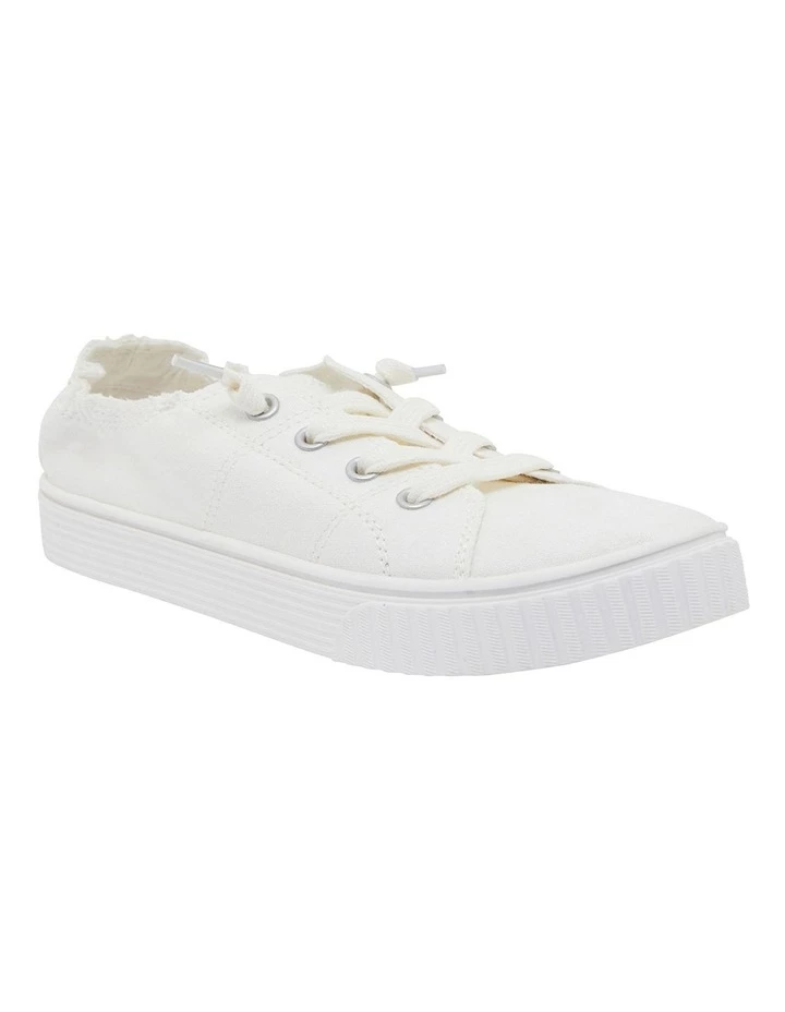 Ravella Mara White Canvas Sneakers 2 Ravella Mara White Canvas Sneakers - Image 2