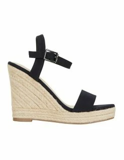 Ravella Amato Black Canvas Sandals