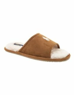 Polo Ralph Lauren Antero Brown Fluffy Slipper
