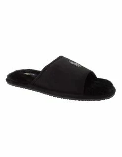 Polo Ralph Lauren Antero Black Fluffy Slipper