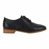 Hush Puppies Luciana Black Leather Lace-Up Oxford Shoes
