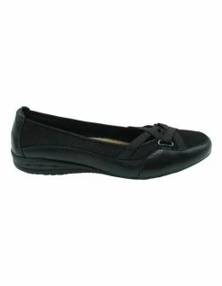 Planet Shoes Fergie Black Leather Ballet Flats