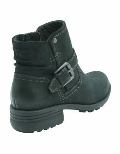 Planet Shoes Punter Black Leather Heeled Ankle Boot -Deals Shoes Store 824825350 2 720x928