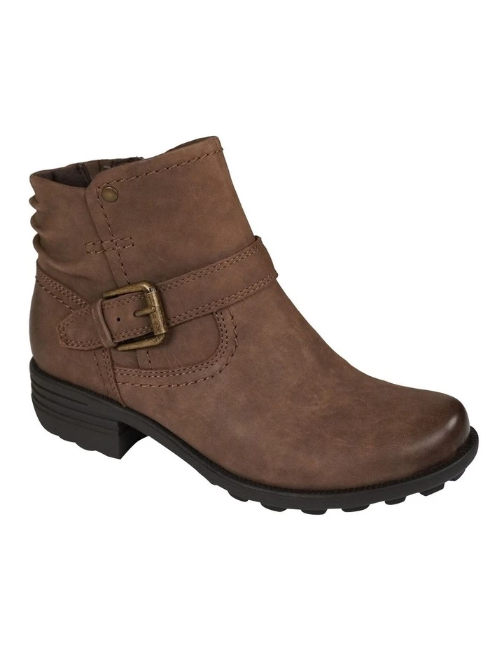 Planet Shoes Punter Stone Leather Heeled Ankle Boot 1 Planet Shoes Punter Stone Leather Heeled Ankle Boot