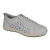 Planet Shoes Whirl White Leather Lace-Up Sneaker