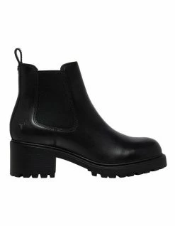 Windsor Smith Thrills Black Leather Heeled Chelsea Boot