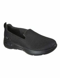 Skechers GoWalk Arch Fit Black Mesh Slip-on Sneaker