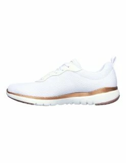 Skechers Flex Appeal 3.0 First Insight White Mesh Lace-Up Sneaker -Deals Shoes Store 826696900 3 720x928