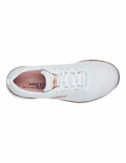 Skechers Flex Appeal 3.0 First Insight White Mesh Lace-Up Sneaker -Deals Shoes Store 826696900 4 720x928