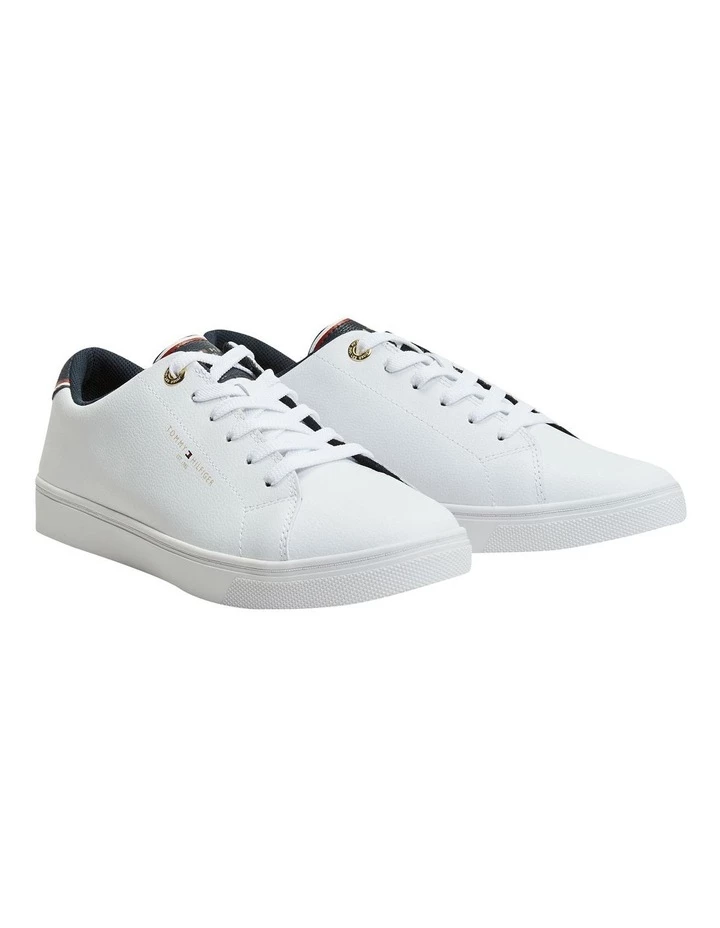 Tommy Hilfiger Easy White Leather Lace-Up Sneaker White 1 Tommy Hilfiger Easy White Leather Lace-Up Sneaker White