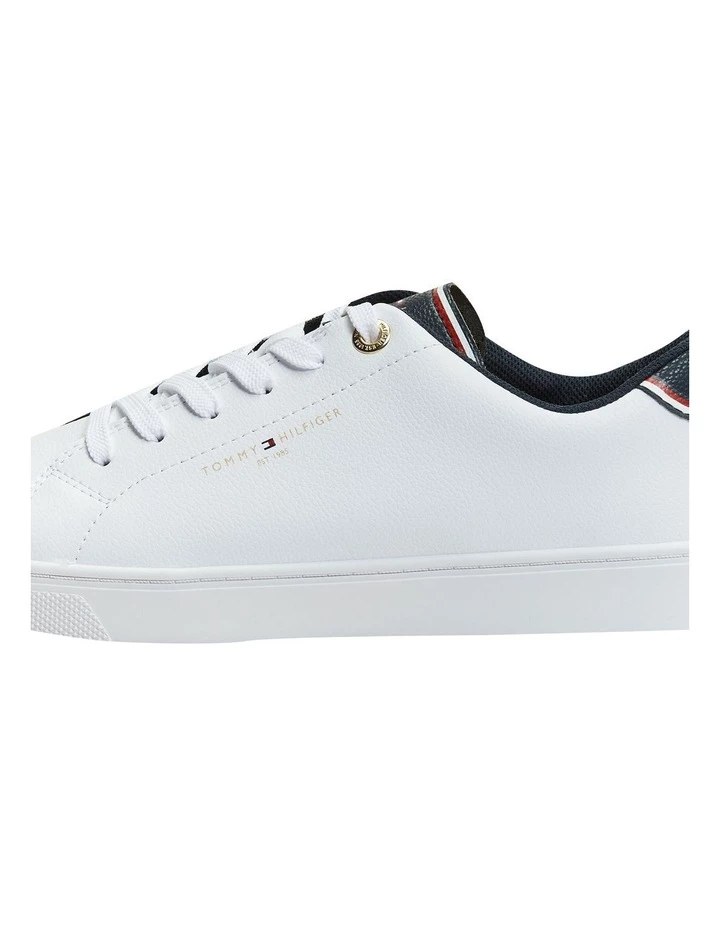 Tommy Hilfiger Easy White Leather Lace-Up Sneaker White 2 Tommy Hilfiger Easy White Leather Lace-Up Sneaker White - Image 2