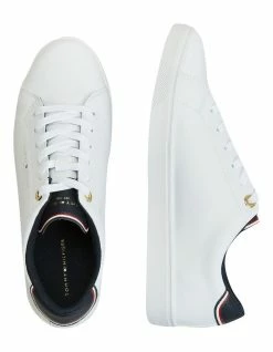 Tommy Hilfiger Easy White Leather Lace-Up Sneaker White 6 Tommy Hilfiger Easy White Leather Lace-Up Sneaker White -Deals Shoes Store 826971850 3 1 720x928