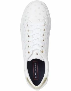Tommy Hilfiger All Over Flag White Lace-Up Sneaker -Deals Shoes Store 826972120 3 2 720x928