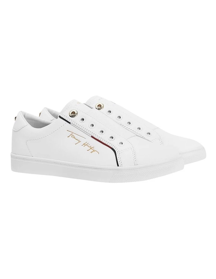 Tommy Hilfiger Cupsole White Leather Slip-on Sneaker 1 Tommy Hilfiger Cupsole White Leather Slip-on Sneaker