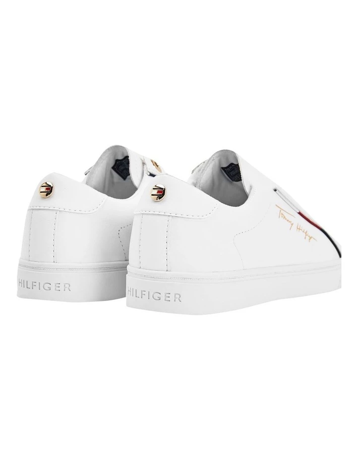 Tommy Hilfiger Cupsole White Leather Slip-on Sneaker 2 Tommy Hilfiger Cupsole White Leather Slip-on Sneaker - Image 2