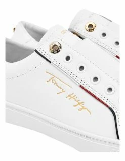 Tommy Hilfiger Cupsole White Leather Slip-on Sneaker 6 Tommy Hilfiger Cupsole White Leather Slip-on Sneaker -Deals Shoes Store 826972300 3 720x928