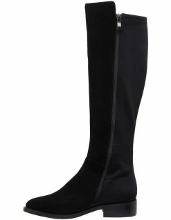 Jane Debster Kennedy Black Suede Boots -Deals Shoes Store 827334190 3 720x928