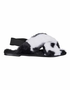 St. Sana Zayn Black/White Slip-on Slipper