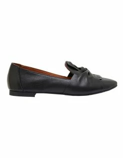 Sandler Rosco Black Glove Flat Shoes