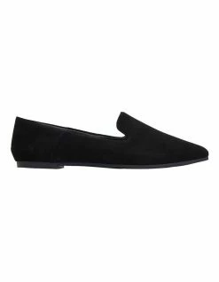 Sandler Liana Black Suede Flat Shoes