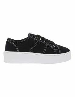 Sandler Adam Black Canvas Sneakers
