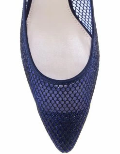 NINA Niley Navy Luster Satin Heeled shoes -Deals Shoes Store 827670790 3 720x928
