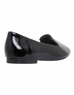 Easy Steps Hugo Black Crinkle Patent Flat Shoes -Deals Shoes Store 828145270 4 720x928