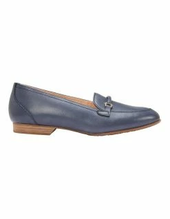 Easy Steps Glebe Navy Glove Flat Shoes