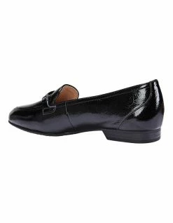 Easy Steps Glebe Black Crinkle Patent Flat Shoes -Deals Shoes Store 829905580 6 720x928