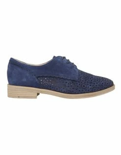 Easy Steps Nero Navy Nubuck Flat Shoe