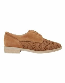 Easy Steps Nero Tan Nubuck Flat Shoe