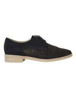 Easy Steps Nero Black Nubuck Flat Shoe