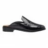 Jane Debster West Black Croc Print Flat Shoes