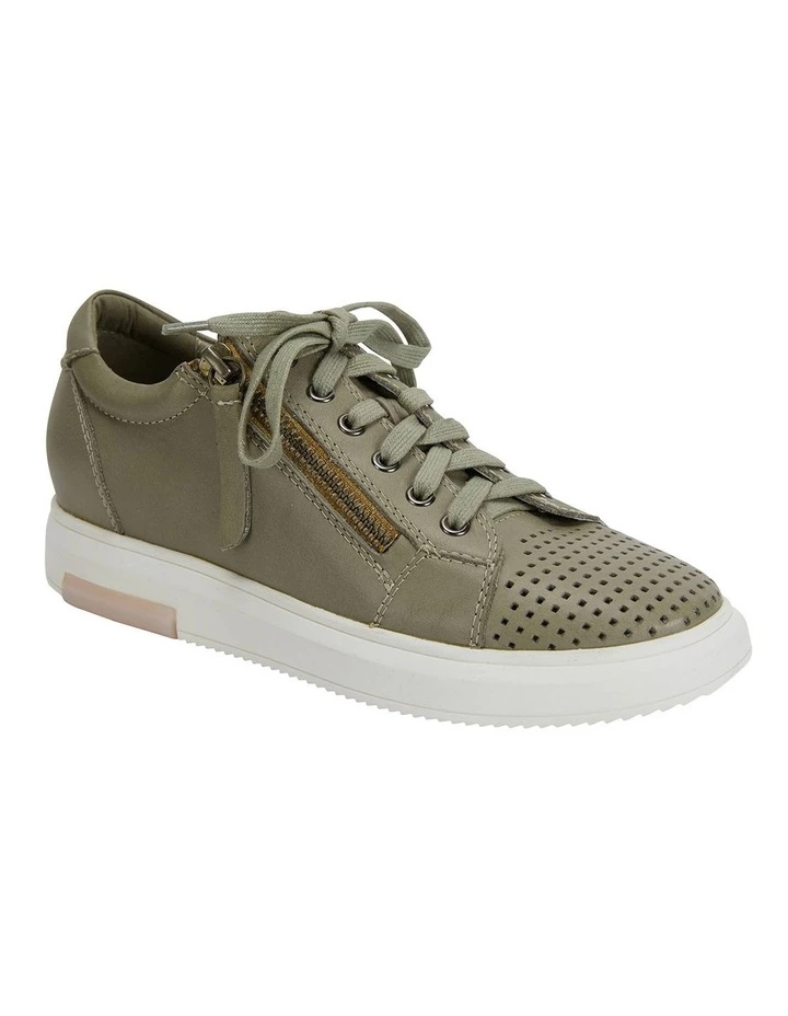 Jane Debster Carson Khaki Nappa Sneakers 2 Jane Debster Carson Khaki Nappa Sneakers - Image 2