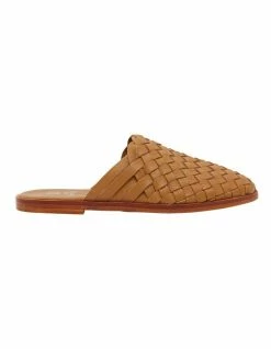 Jane Debster Watson Tan Weave Flat Shoes